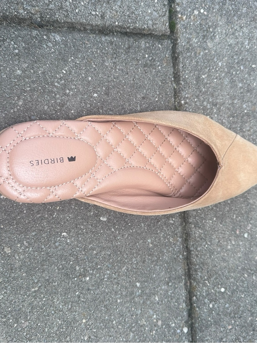Birdies The Swan Pointed Toe Slip On Mules Golden Oak Suede Size: 7 Shoes Flats - Picture 5 of 17